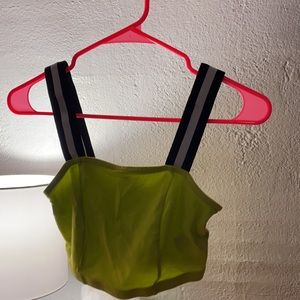 neon yellow cropped top